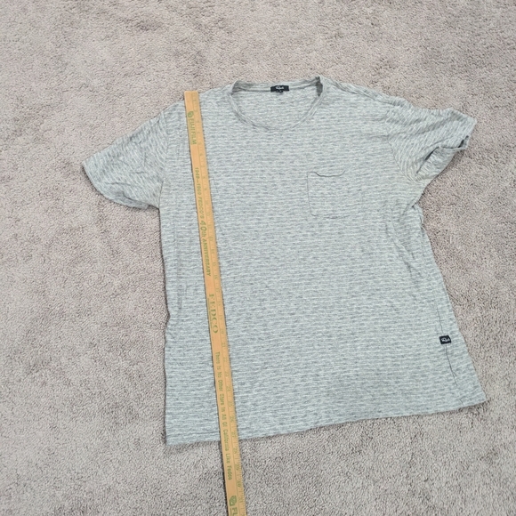 Rails Light Gray Striped Men's Tee - Picture 4 of 10